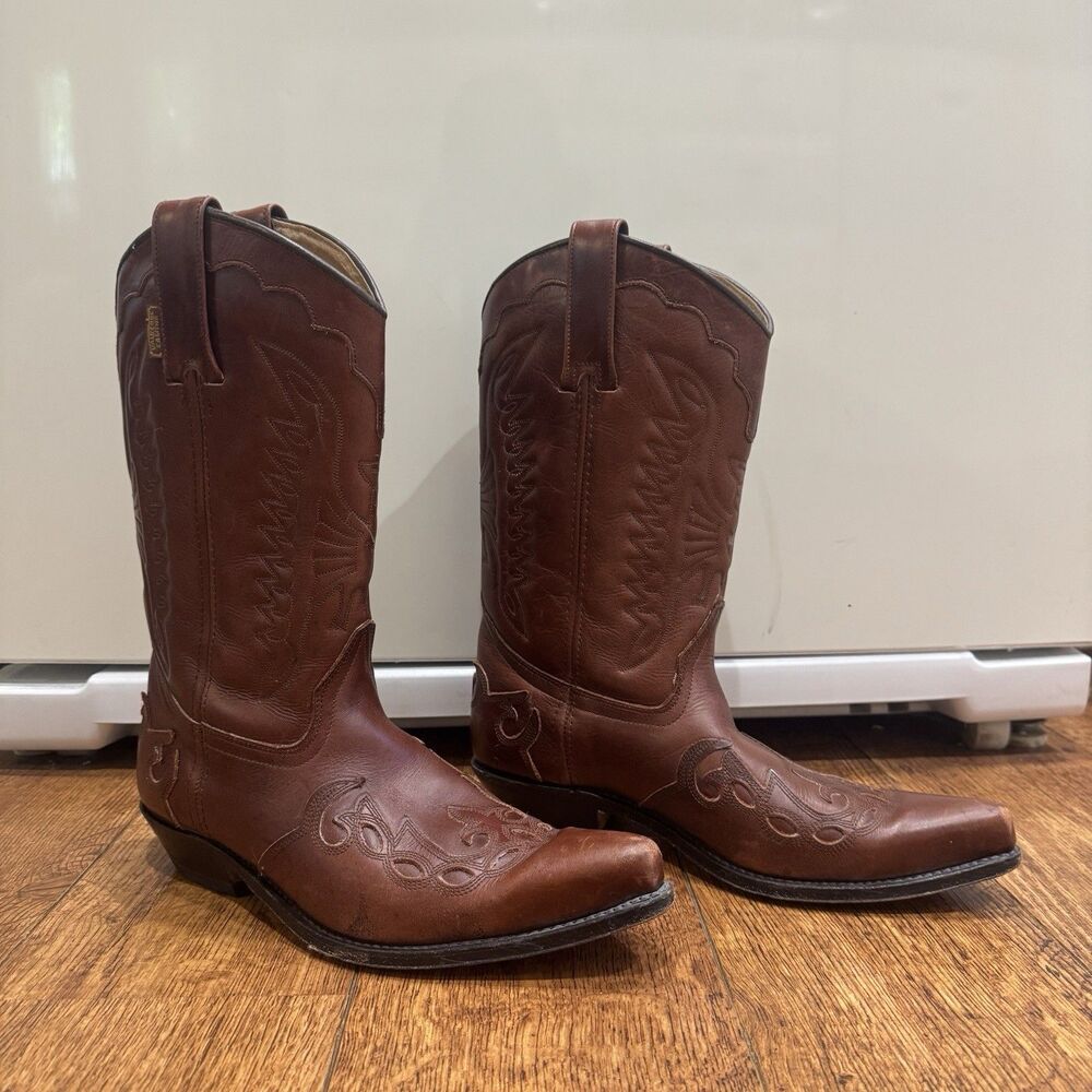 LaboR Cowboy Boots Men’s EU 42 Brown Leather Western Boots Made in Spain